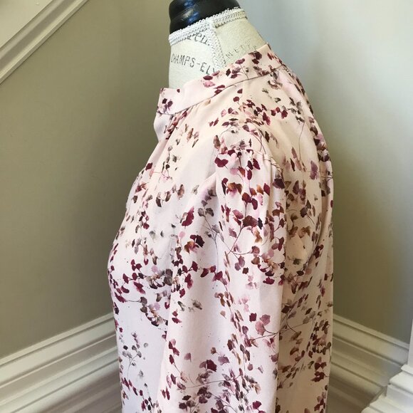 Charlotte Brody Blossom Blouse Top Shirt Womens Small Pink Long Sleeve V-Neck - Picture 8 of 11